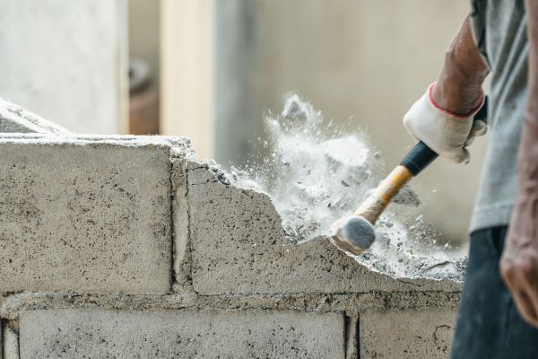 Block Wall Demolition in O Fallon